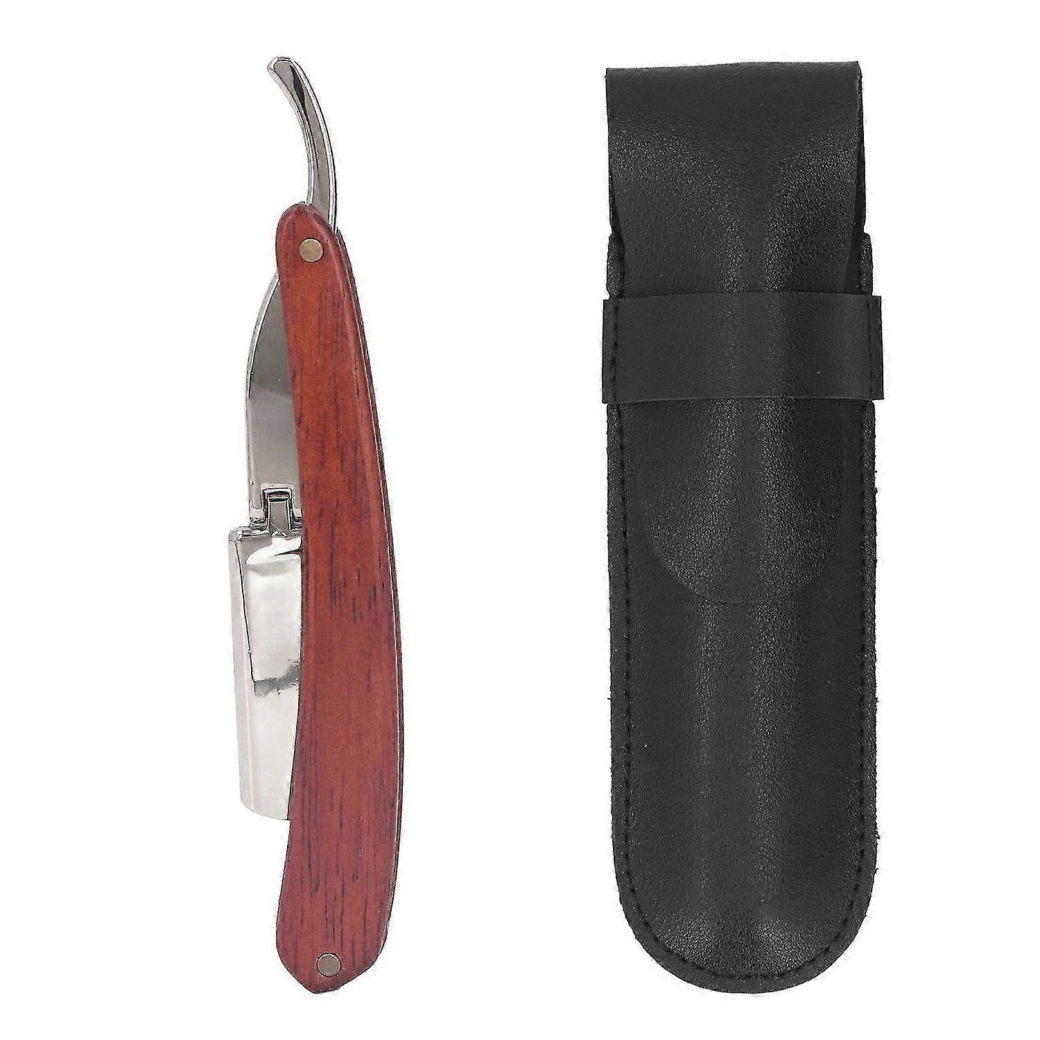 2025 Latest Model Stainless Steel Beard Blade Holder Men Beech Handle Manual B...