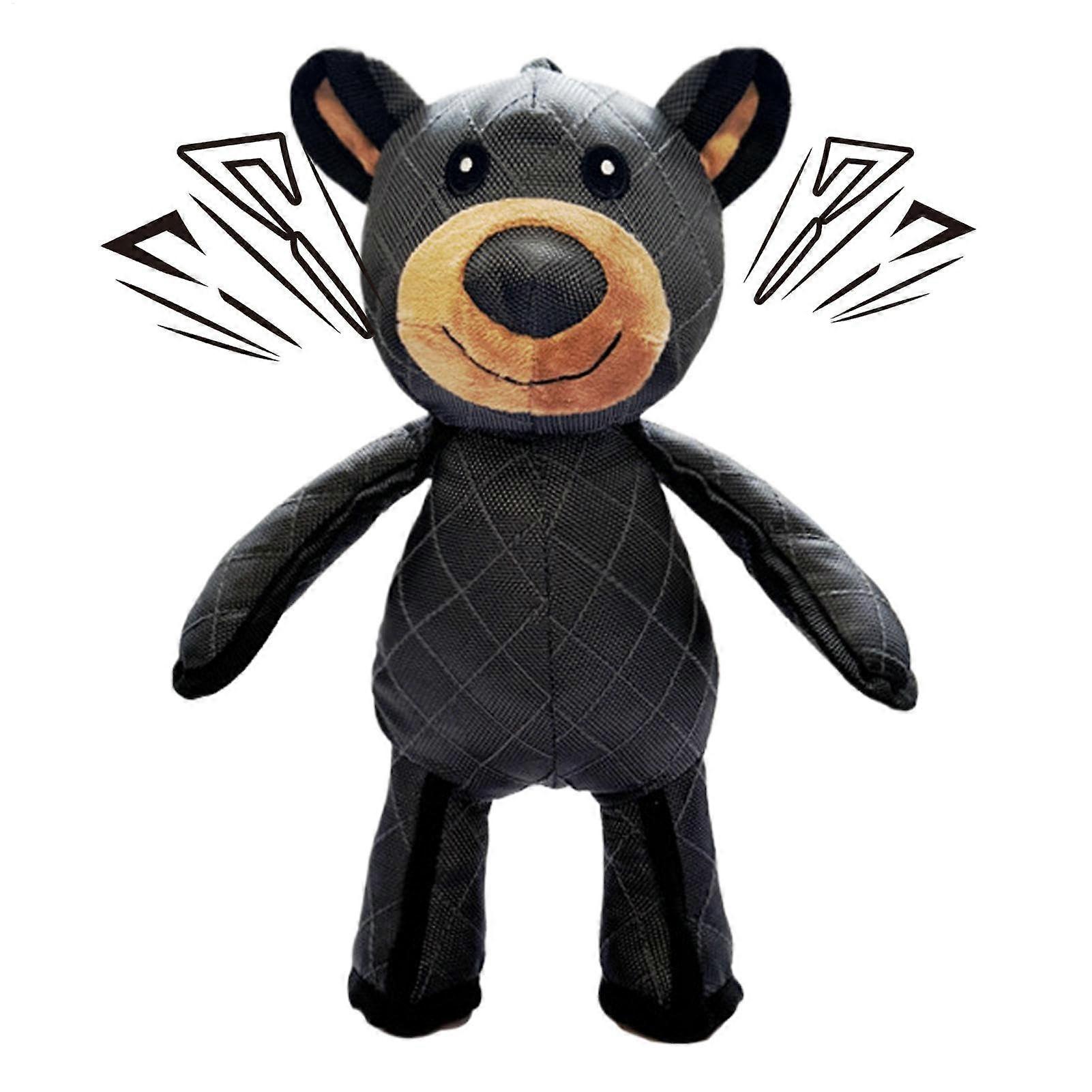 Indestructible Bear Dog Toys For Large Dogs Squeaky Chew Toy For Aggressive Chewers Indoor Outdoor Play 32x25 Cm