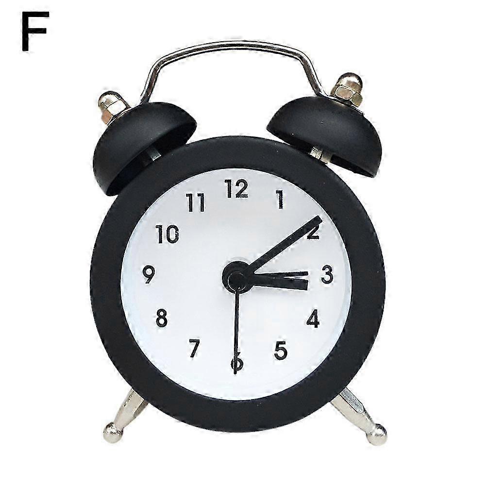 Creative alarm clock for travel, compact metal mini clock with reliable timekeeping