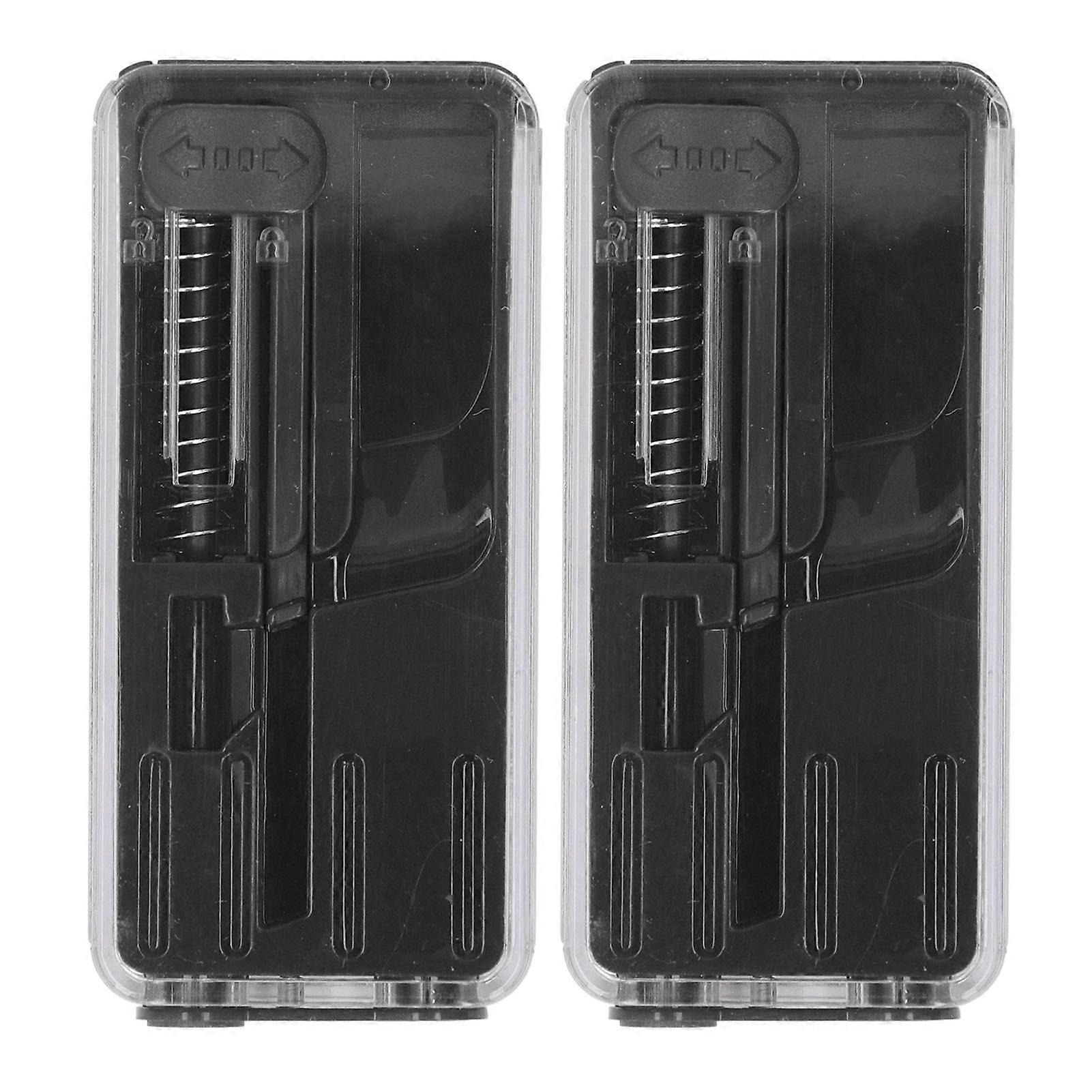 2PCS Cigarette Explosion Beads Pushers Peppermint Cigarette Bursting Beads Pusher Box DIY Smoking Tools Black