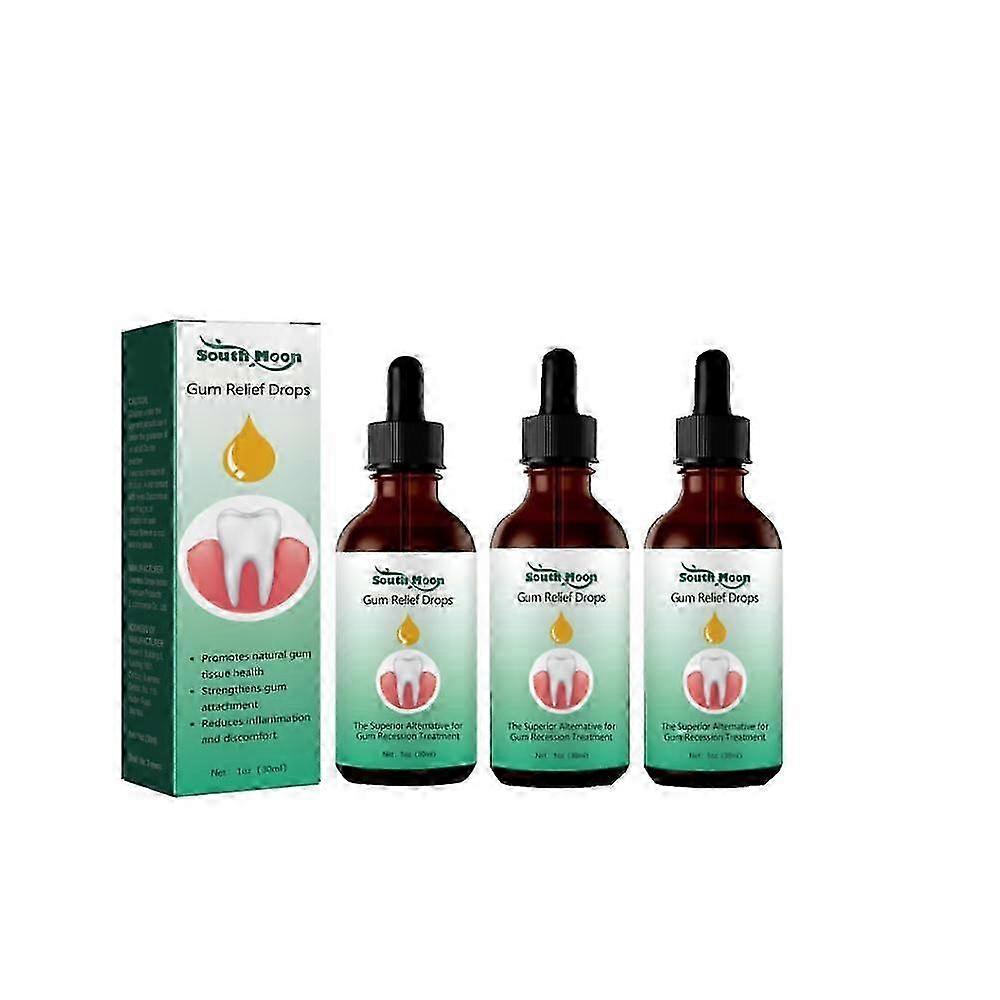 3片DentiZen牙龈再生滴剂用于牙龈损伤和牙龈能力修复,30毫升DentiZen滴剂,牙龈再生滴剂,牙龈治疗牙龈治疗牙龈再生剂