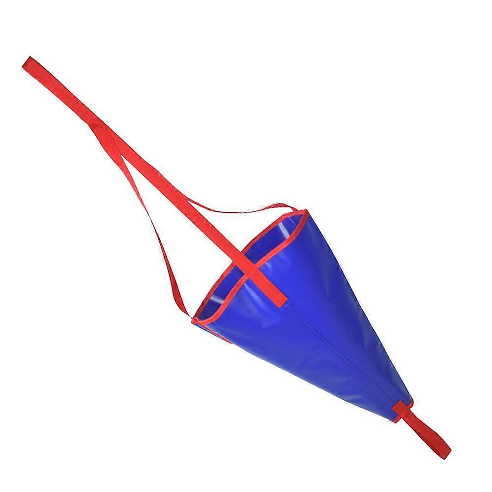 PVC Drift Sock Sea Anchor Traction Rope Buoy Floating Ball Sea Brake System for CanoeBlue