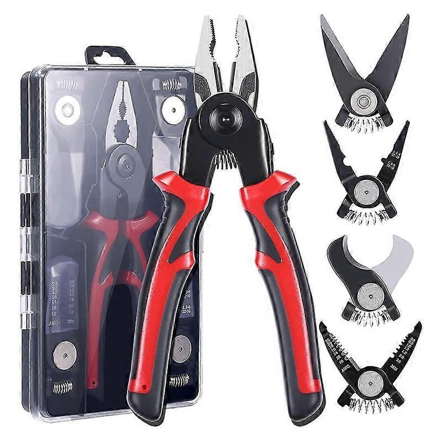 5-PCS Plier Tool Set, 5 in 1 Versatile Tool Kit, with Linesman Plier
