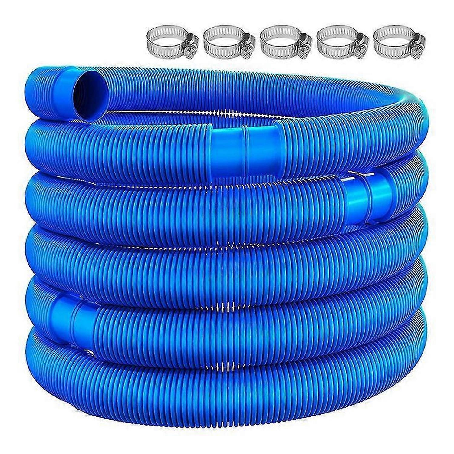 6.3M Swimming Pool Hose Diameter 32 Mm,Blue