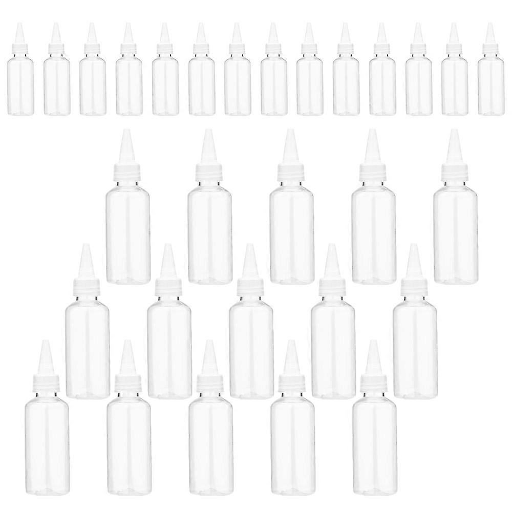 Plastic Bottles Clear Plastic Bottles Square Pointed Mouth for Bottles Transparent Reusable Dispensing 30Set