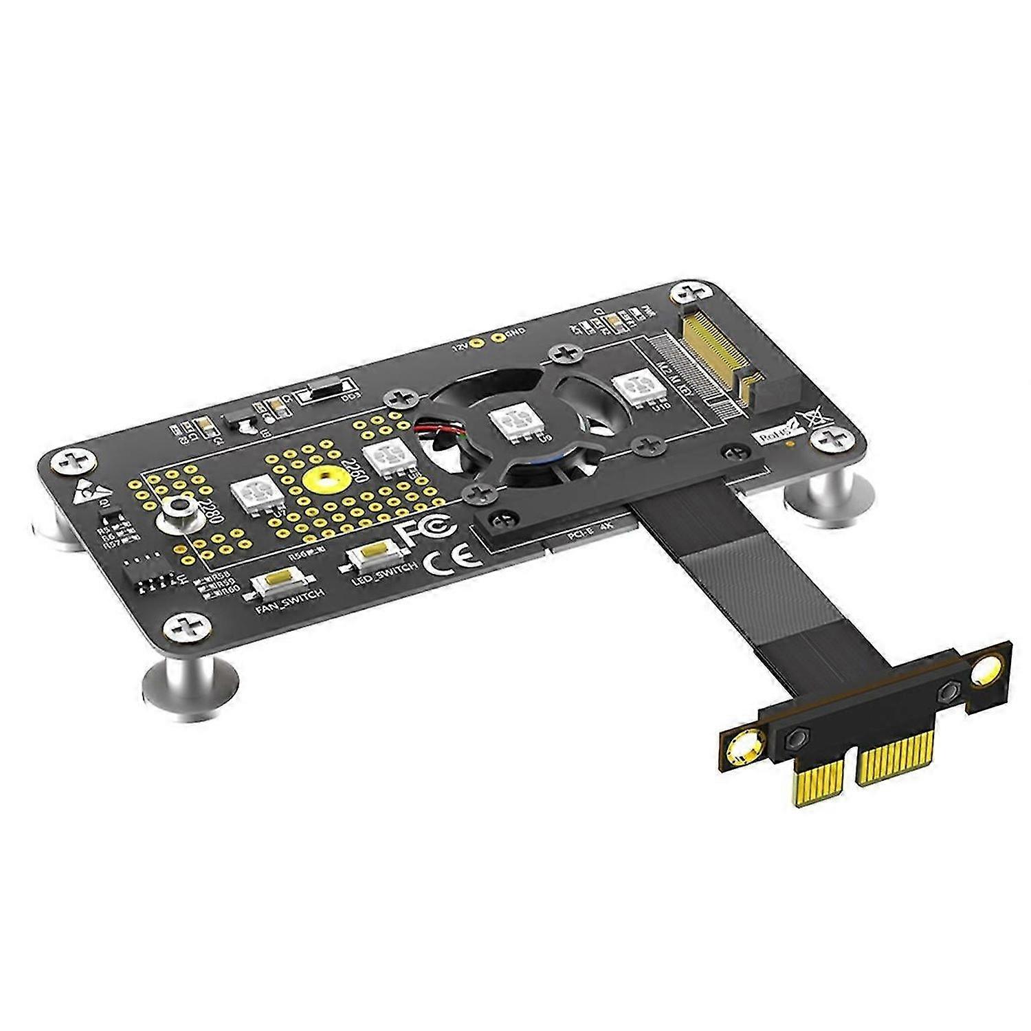 3 in 1 M.2( NGFF) NVME M-key SSD to PCIE 1X Extension Cable(5cm)