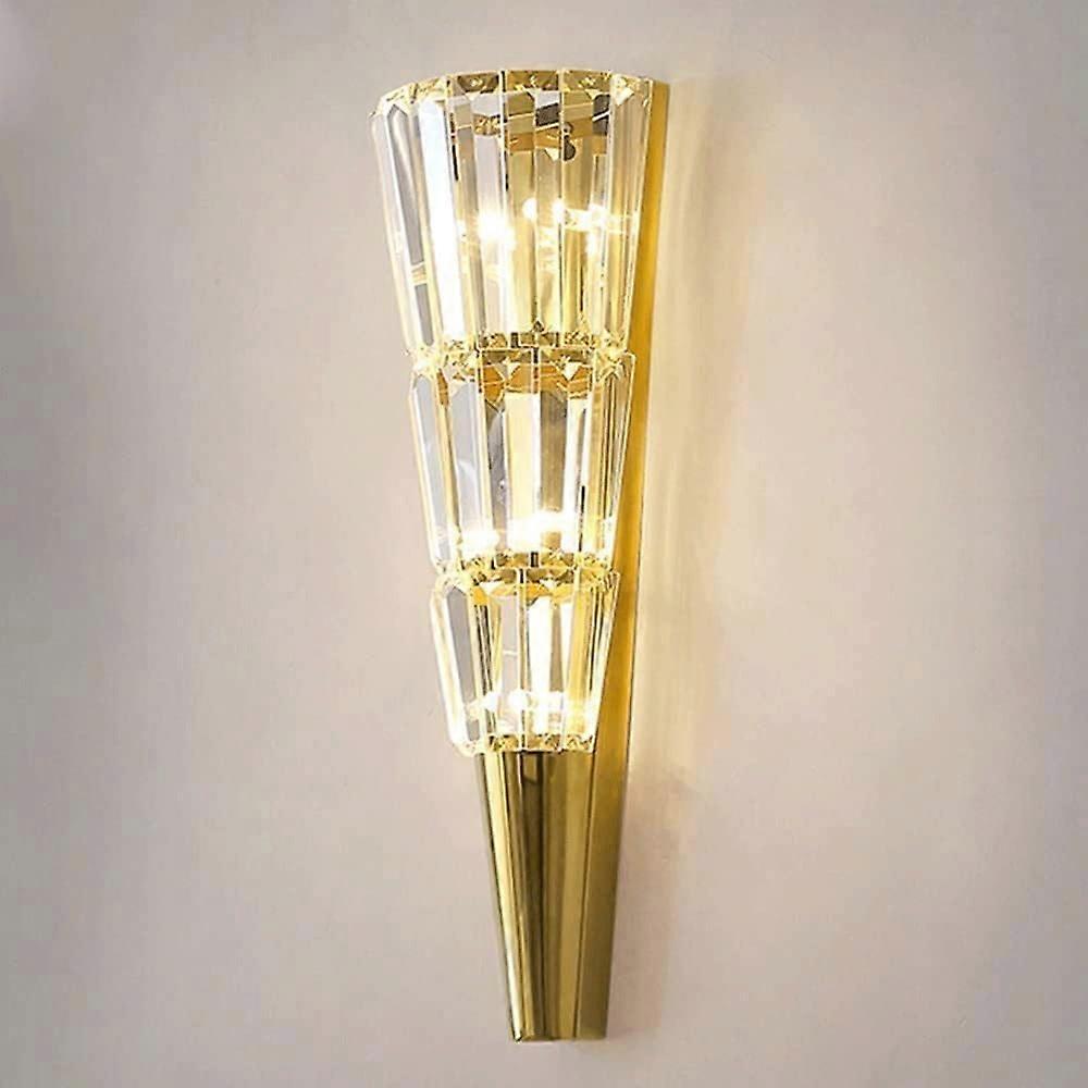 Wall Lamp Nordic Gold Finish Crystal, G4 Light Source, Bedside Decor, Bathroom Dressing Table Corridor Staircase