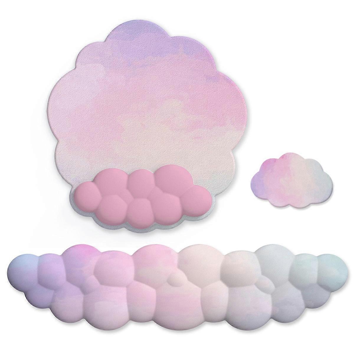 3Pcs Cloud Wrist Rest Keyboard Set Mouse Pad Wrist Support Set