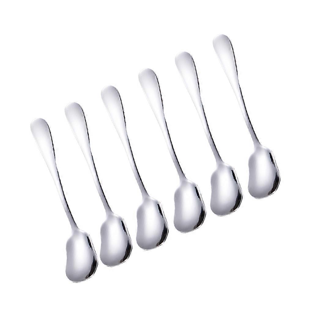 6pcs Teaspoon Cutlery Set Kitchen Dinnerware Portable Spoon for Coffee