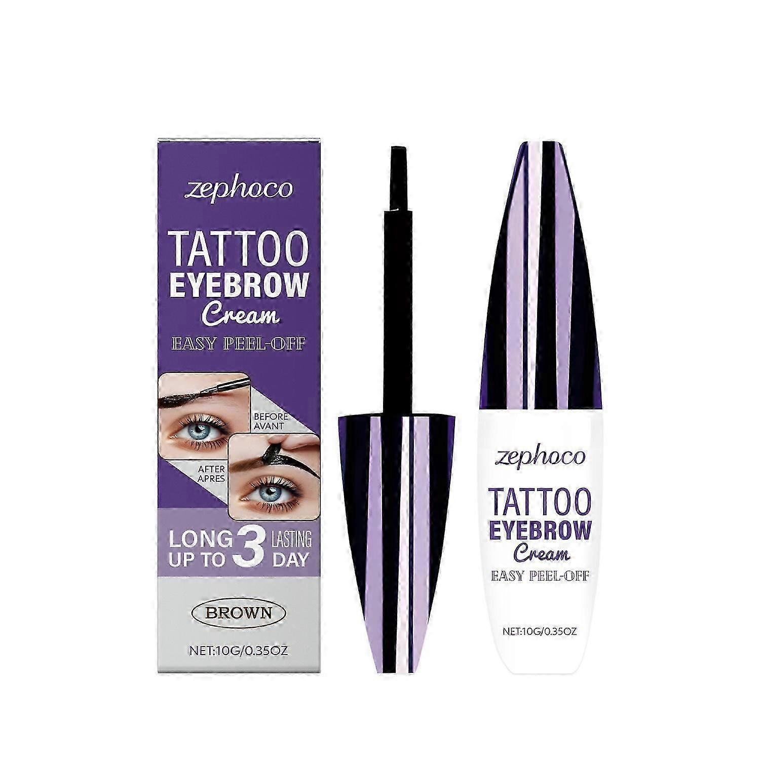 Brown tear-off eyebrow dye improves sparse eyebrows, natural and long-lasting