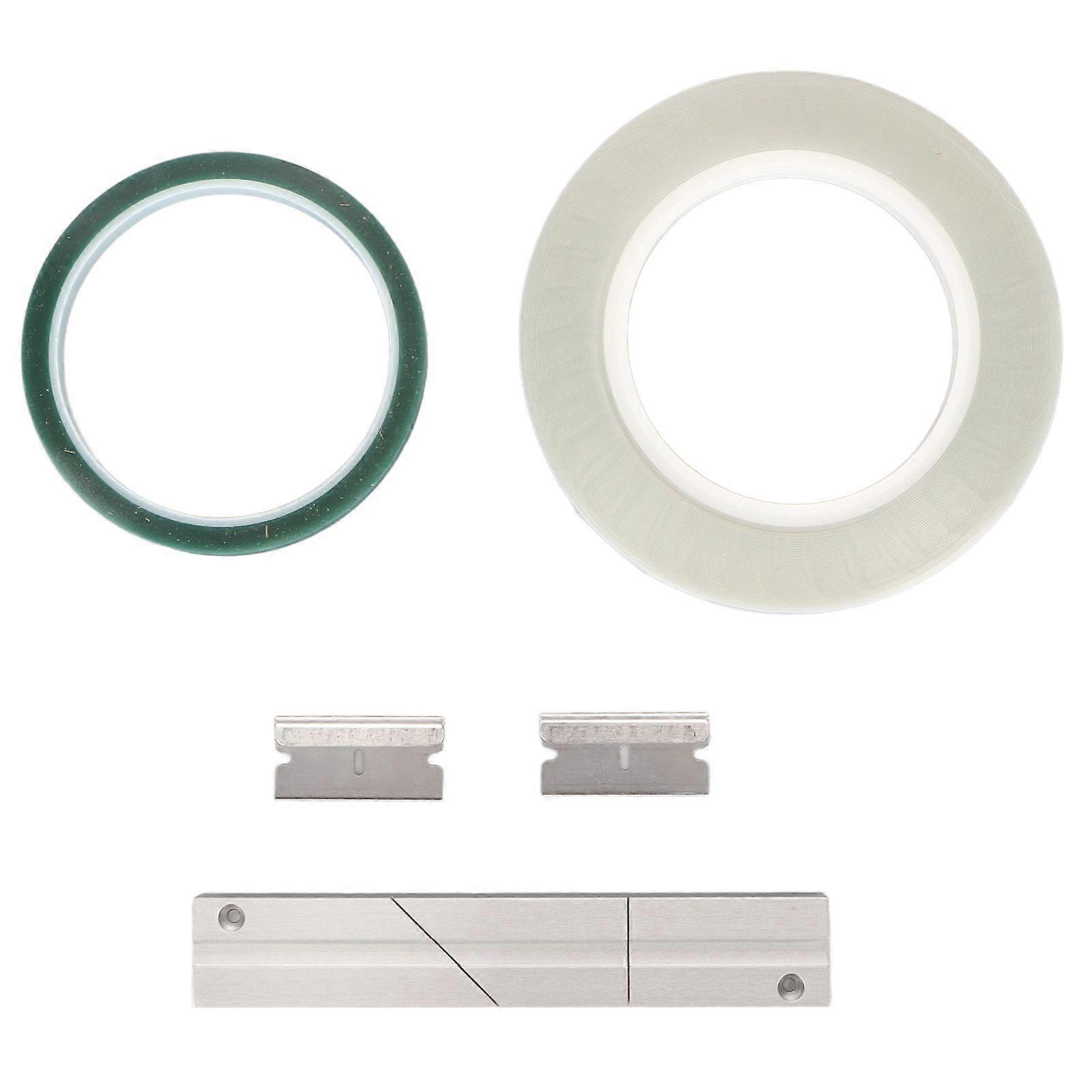 1/4 10 Inch Splicing Block Kit Aluminum Open Reel Tape Media with Splicing Tape Leader Tape Media Blade for Revoxsonido