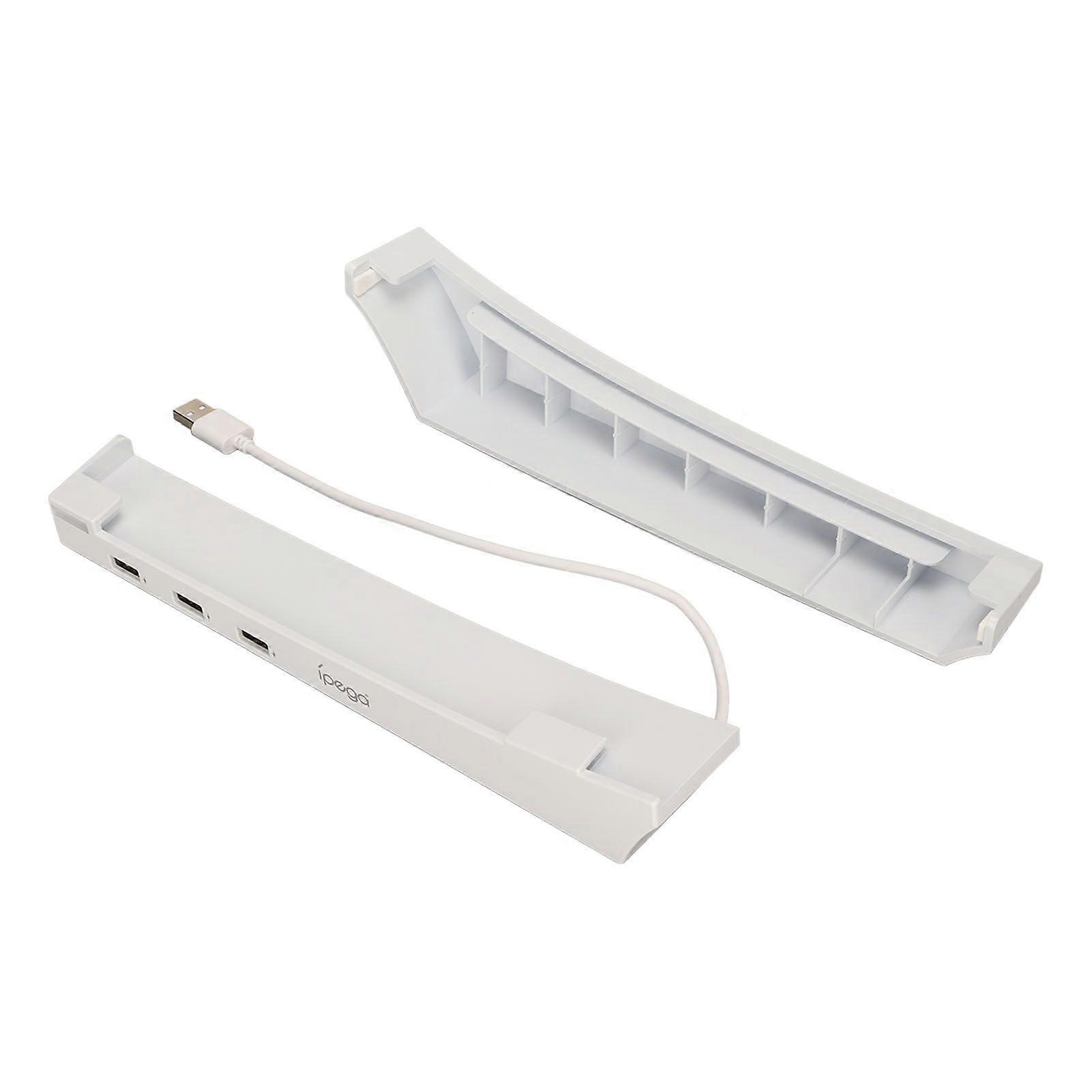 Game Console Horizontal Stand 4 USB Ports Minimalist Design Base Holder Stand for PS5 Digital Disc Edition