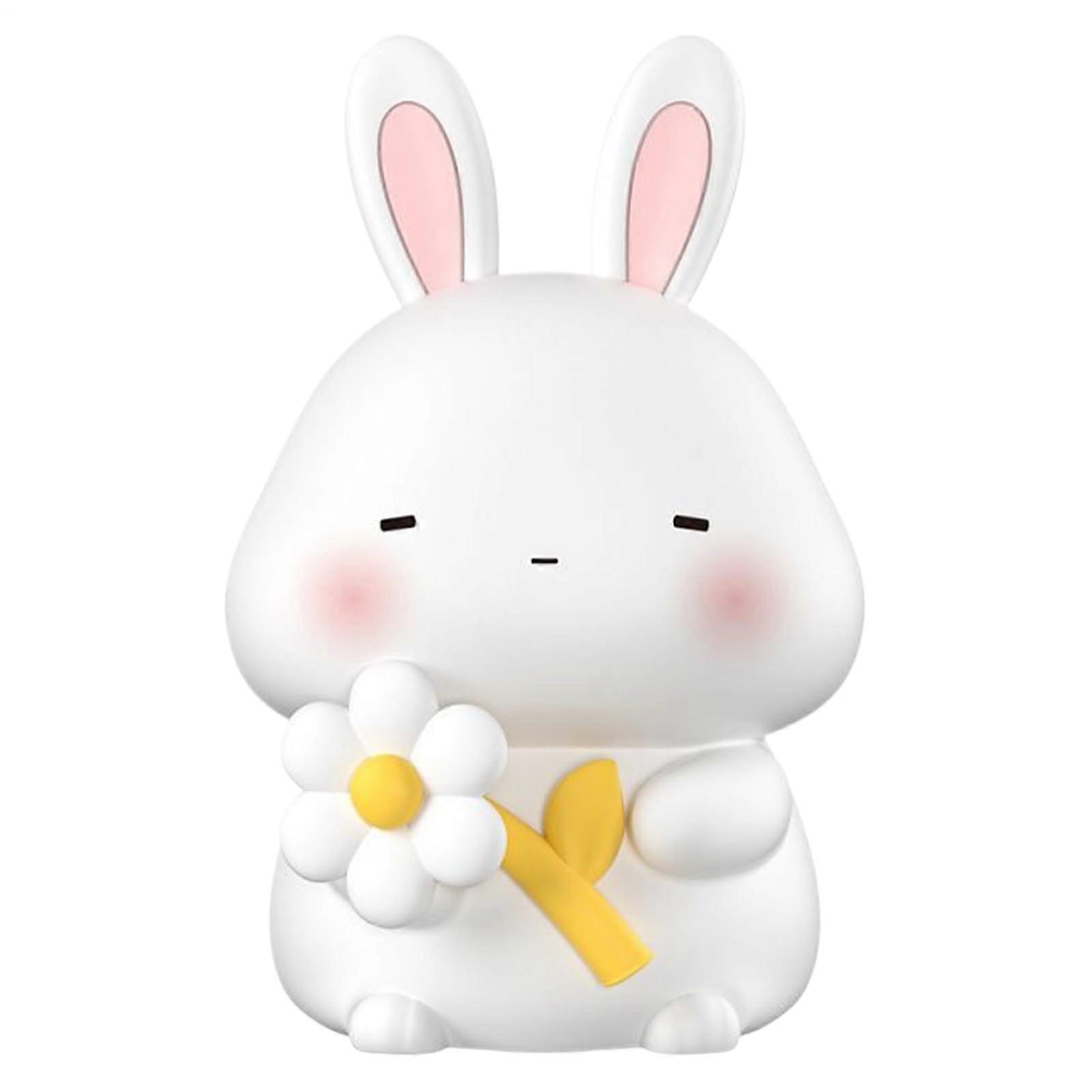 Générique Rabbit Night Light - Dimmable Rechargeable Touch Lamp with Faucet Control for Nursery Decor