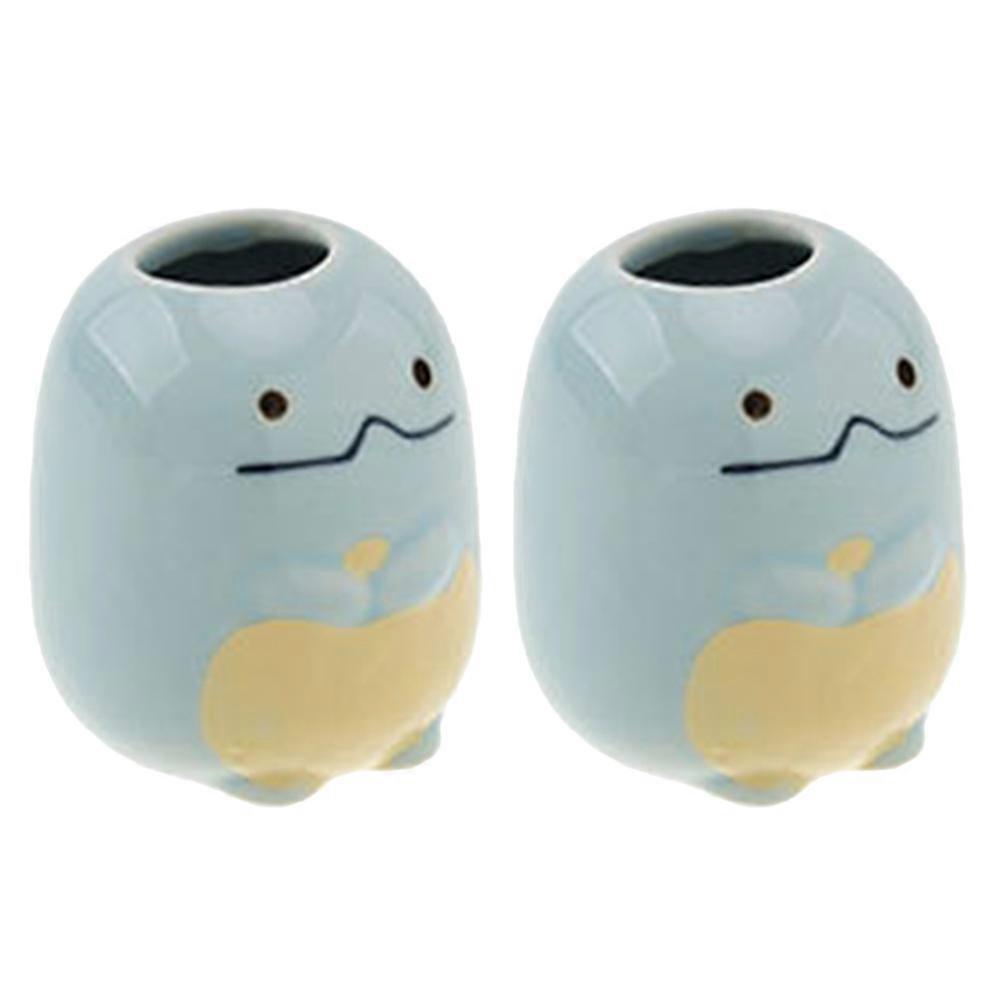 Single Toothbrush Holder Ceramic Toothpick Dispenser for Home Use 8Pcs