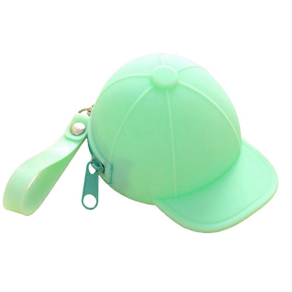 Candy Color Coin Purse Baseball Wallet for Coin Silicone Zipped Wallet Green