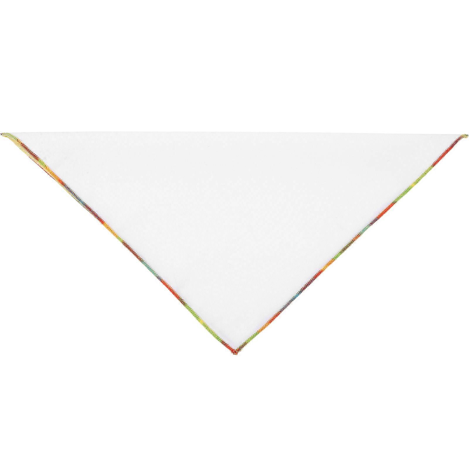 Decorative Pocket Square for Men Suit Fabric Handkerchief 5Pcs White