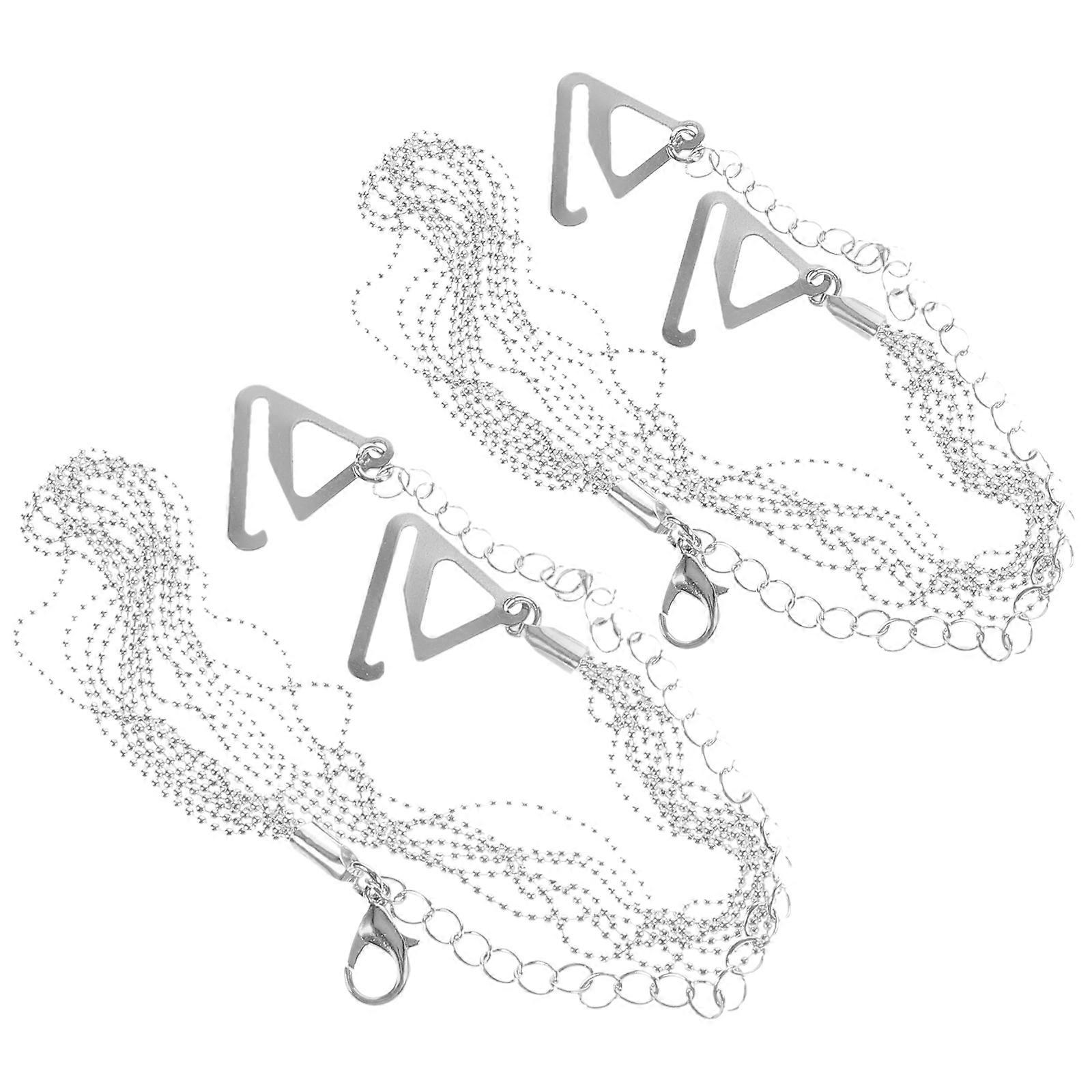 Metal Bra Straps Replacement Adjustable Tassel Halter 3Pairs