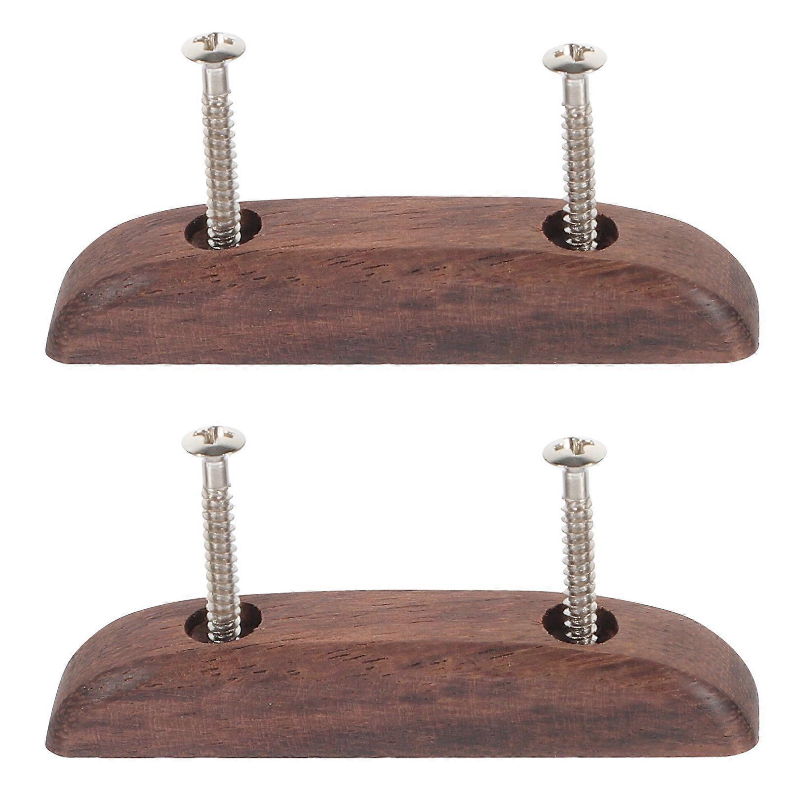 2PCS Palissandre Basse Guitare Repose-Pouce Repose-Doigt Accessoires De Guitare Boucle De Pouce (Café)