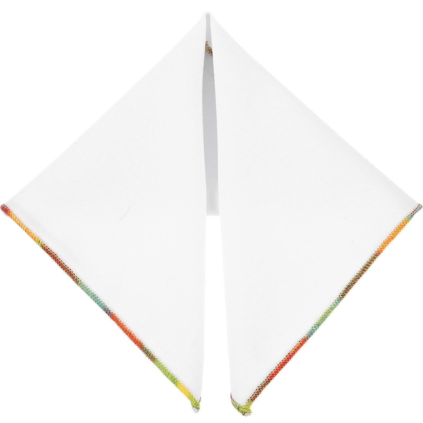 Pocket Square Men Fabric Handkerchief for Men 3Pcs White Suit Accessory