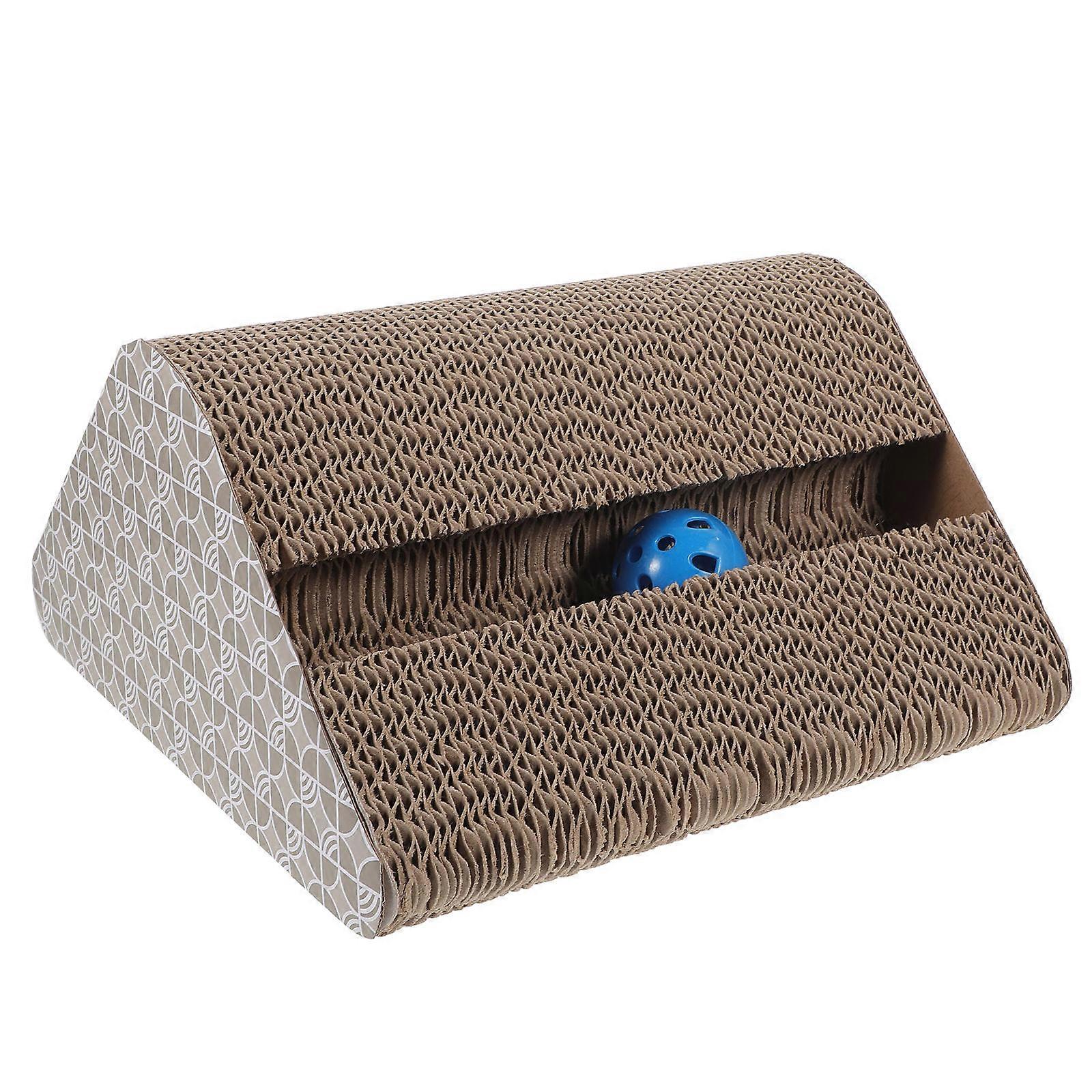 Wear-Resistant Cat Scratcher For Indoor Play With Toy Ball In Assorted Color 1Pcs