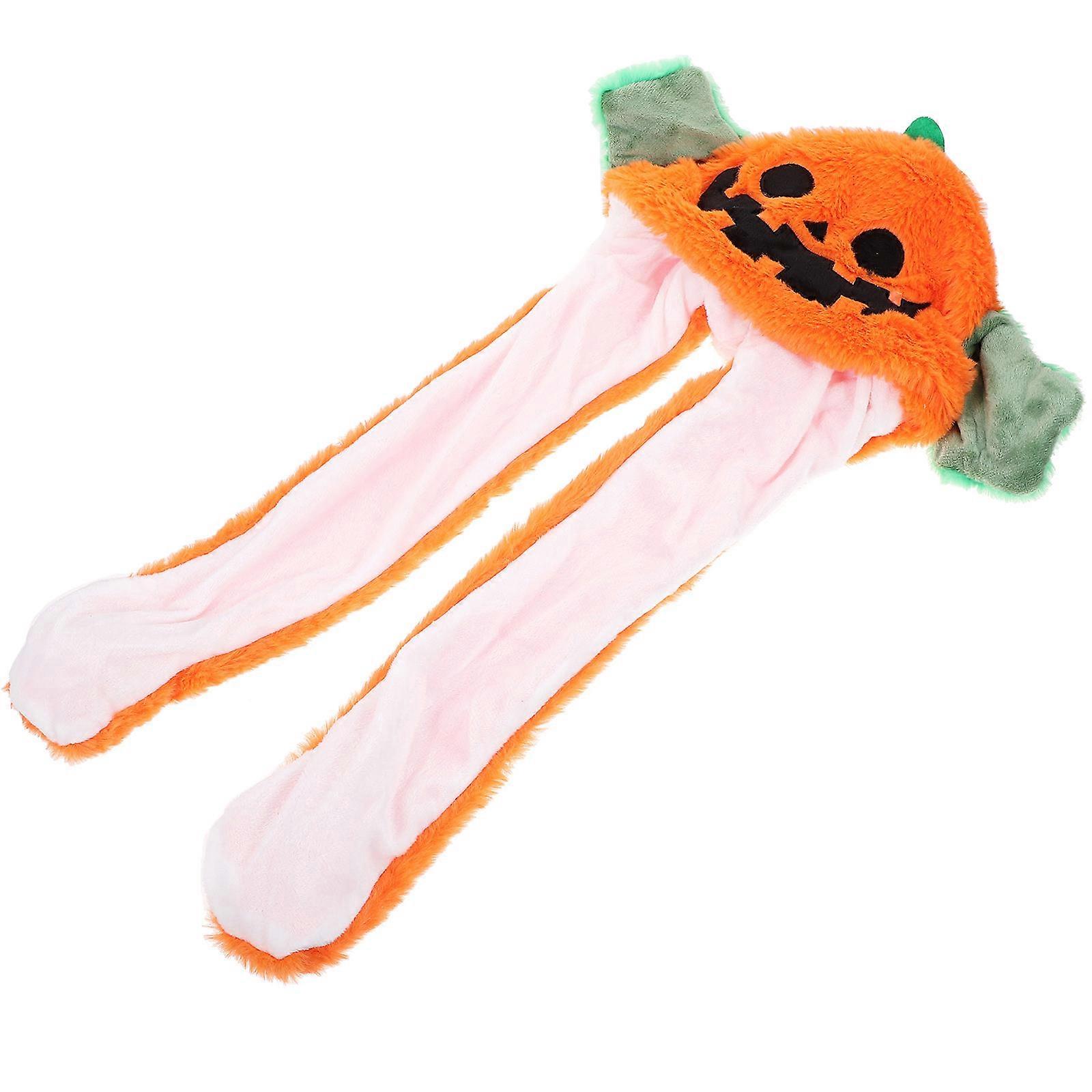 3Pcs Cartoon Plush Hat Cap In Orange For Halloween And Party Accessory Great For Targeting Adults And Teenagers