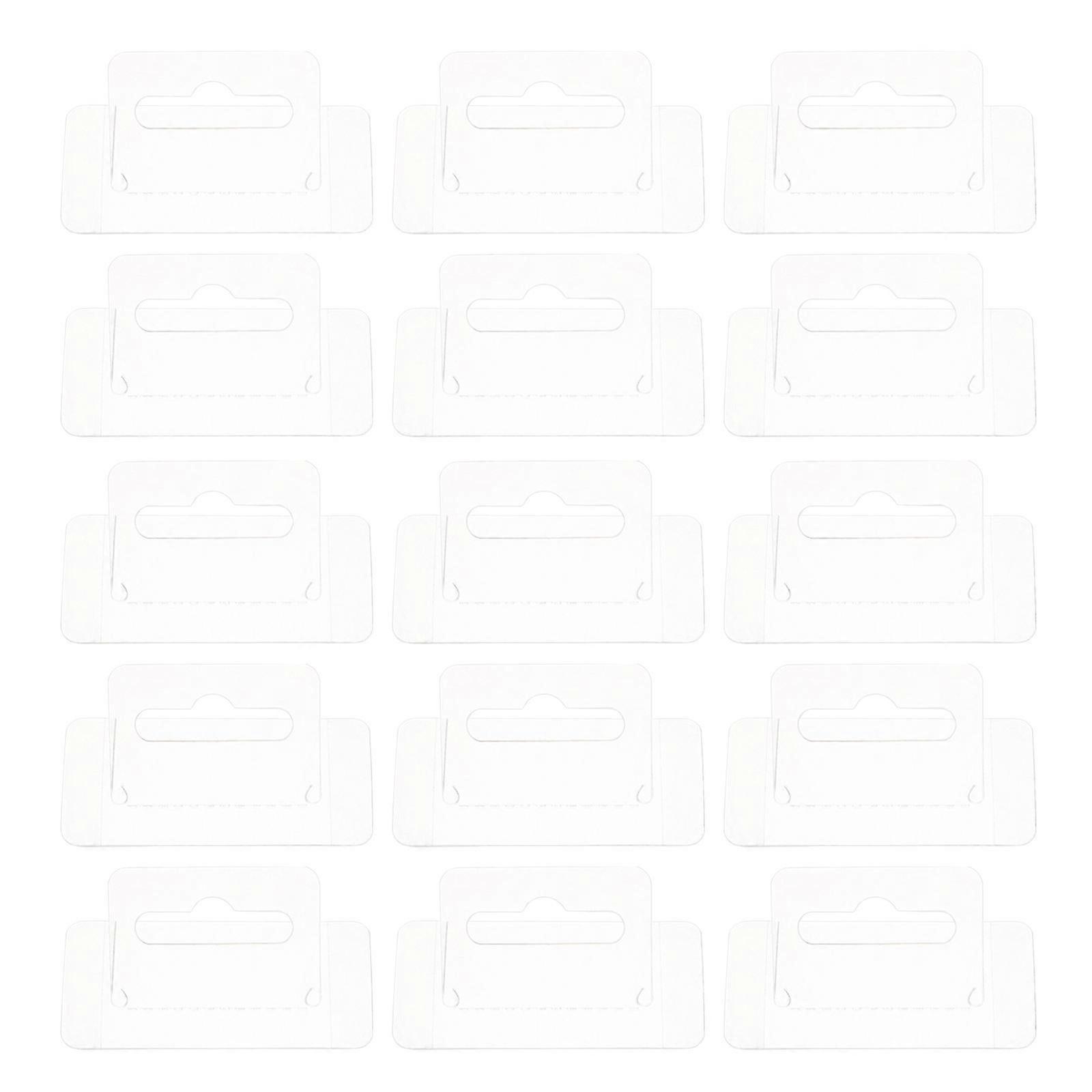 Self Adhesive Hanging Tabs 400 Pcs Designed For Organizing Merchandise With Transparent Appearance Perfect For Retail Store And Home Use