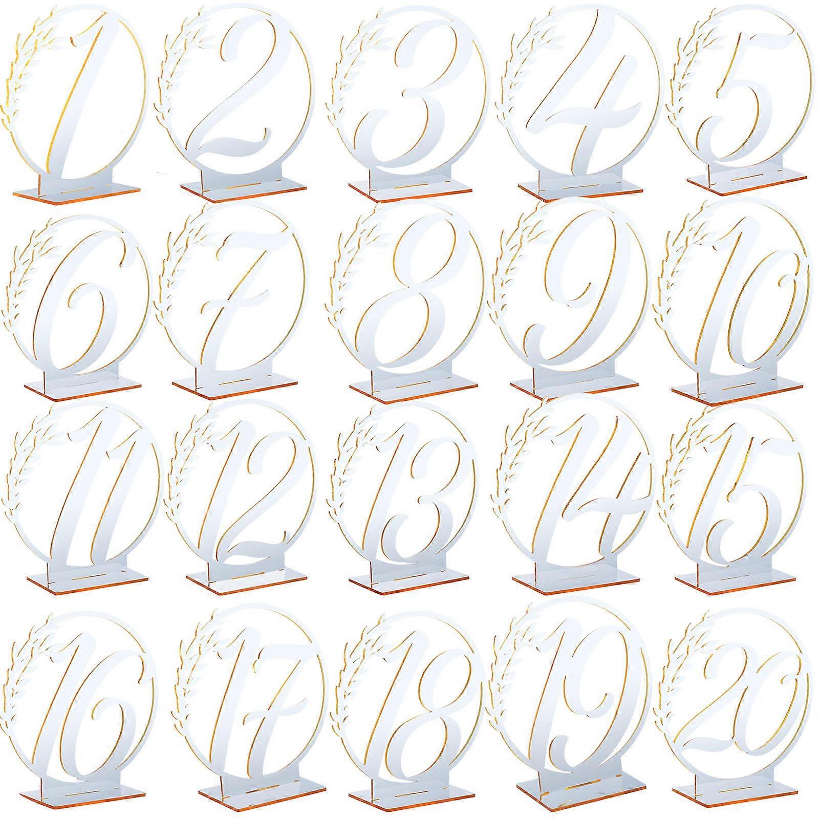 Square Table Numbers Crafted From Acrylic Material For Guest Seat Distinction At Weddings 4.13X3.81X1.57In 40Pcs