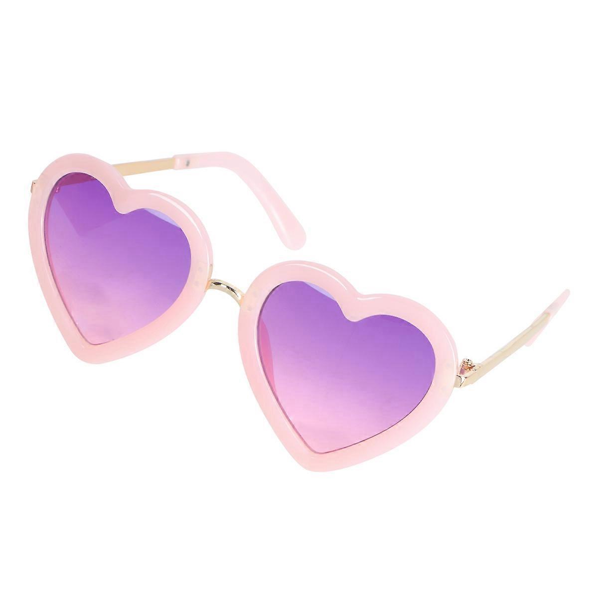 Chic Heart-Shaped Sunglasses For Dancing Party Sturdy Structure Eyewear 2Pcs
