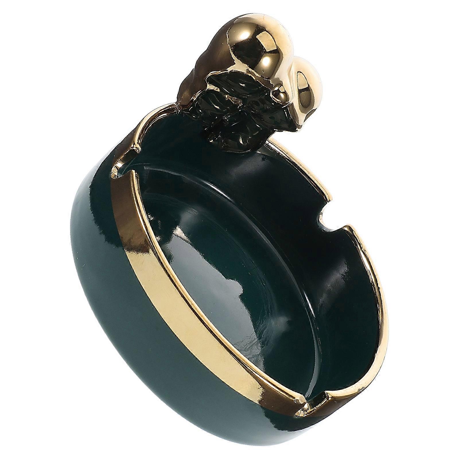 Creative Ceramic Ashtray for Smoking with 2Pcs Indoor Home and Car Use