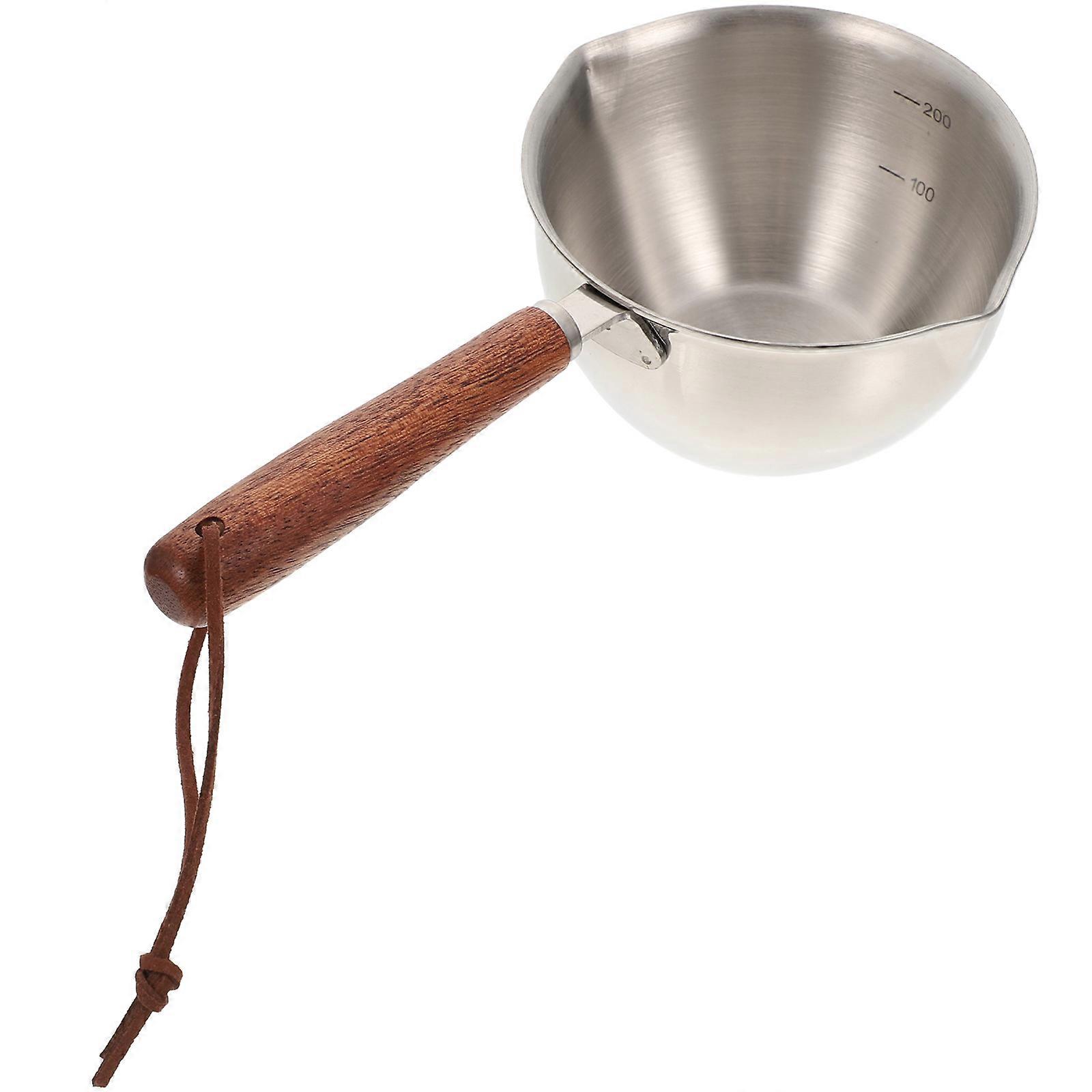 Multi-Use Small Saucepan for Cooking with Wood Handle 2Pcs Set