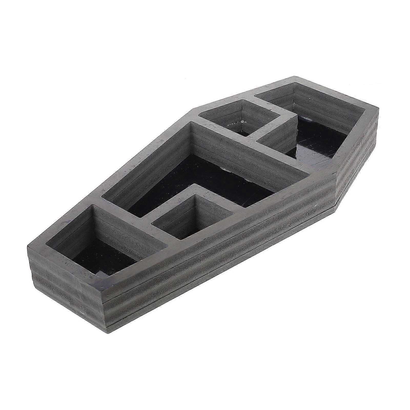 Horror Decor Organizer Coffin Storage Rack for Party 4Pcs Set