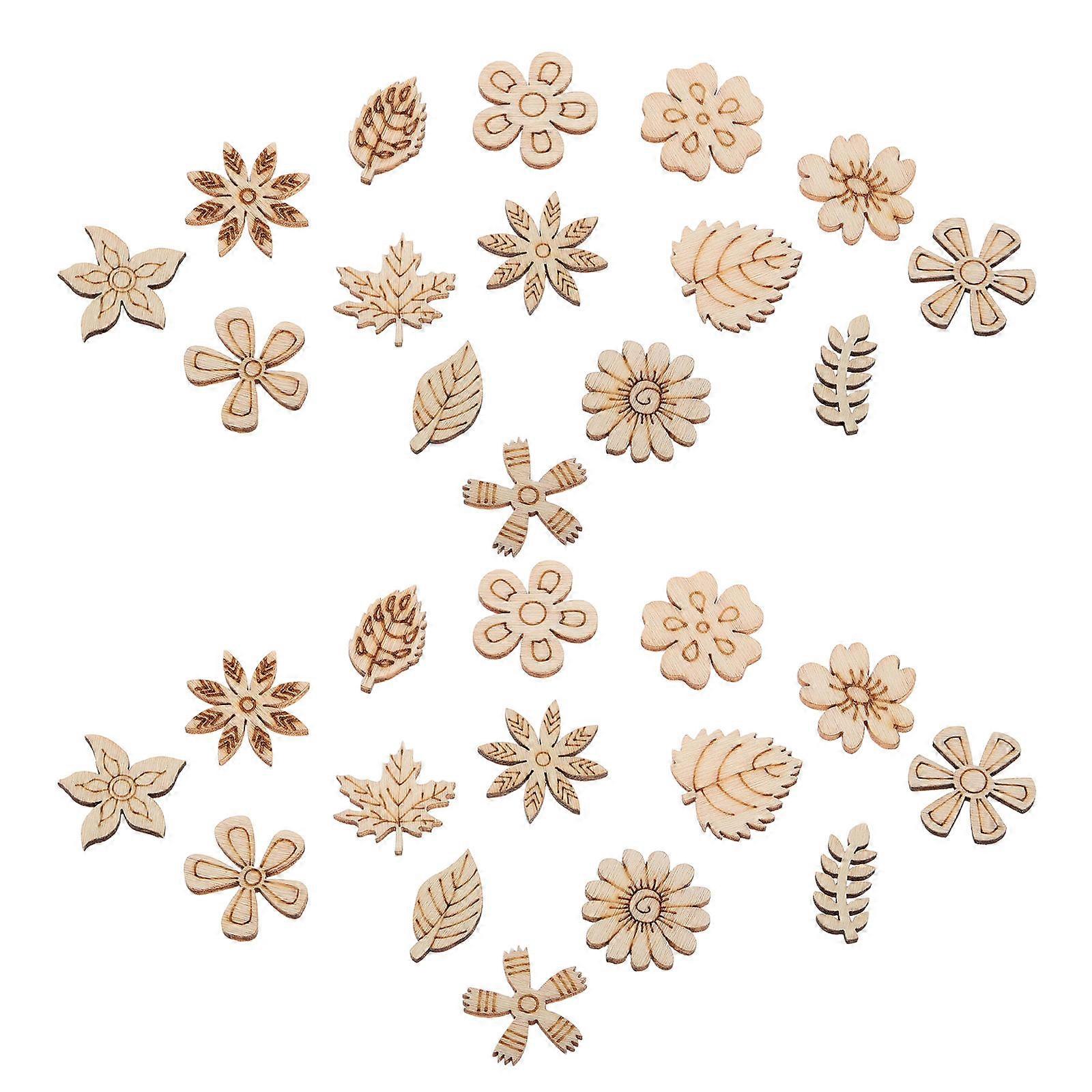 500 Pcs Natural Wood Shapes Suitable For DIY Projects And Artistic Endeavors Tailored For Children In Beige Color