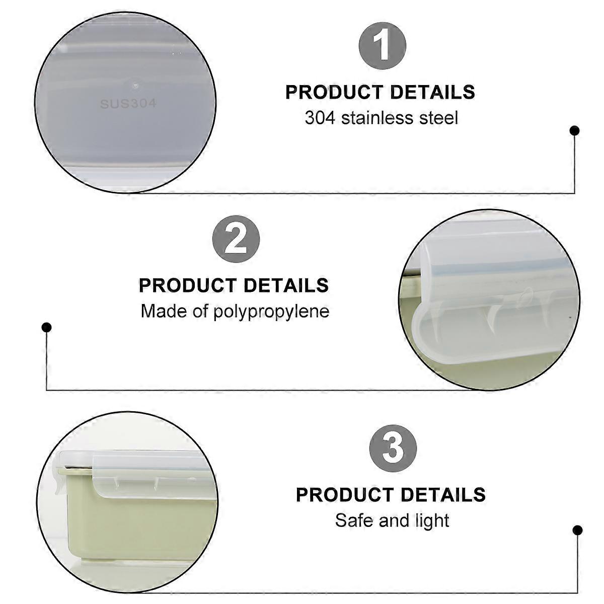 900Ml Portable Lunch Box Compartment Container For Home Work And School With Heat Retention Function 1Pack