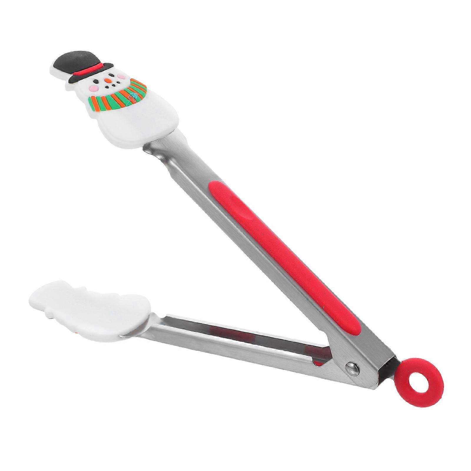Assorted Color Kitchen Tongs For Baking And Grilling Designed With Cartoon Theme For All Ages Non Slip Function 5Pcs