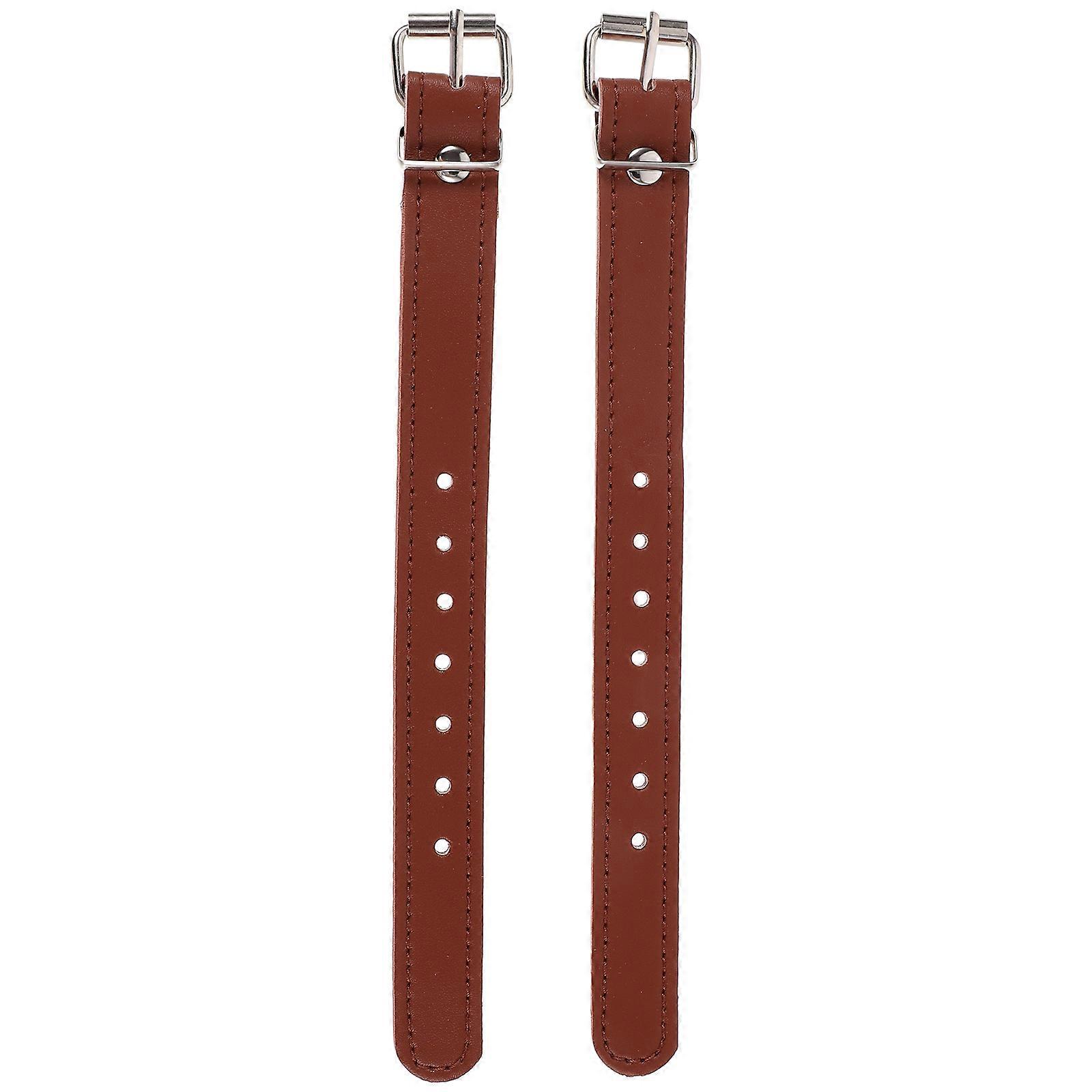 Light Brown Children Bike Basket Strap Adjustable for Binding Up 3Pairs