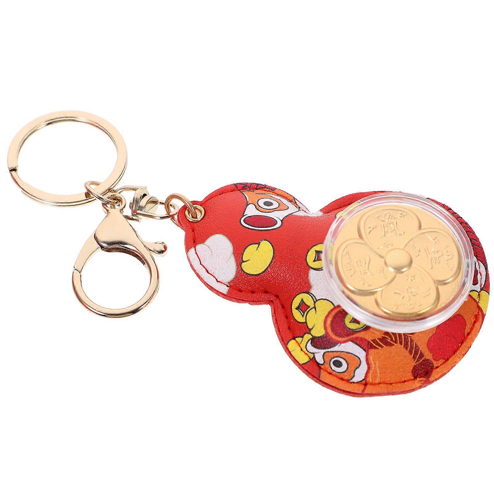 God of Fortune Key Pendant with Creative Design for Bag Decoration 3Pcs Set