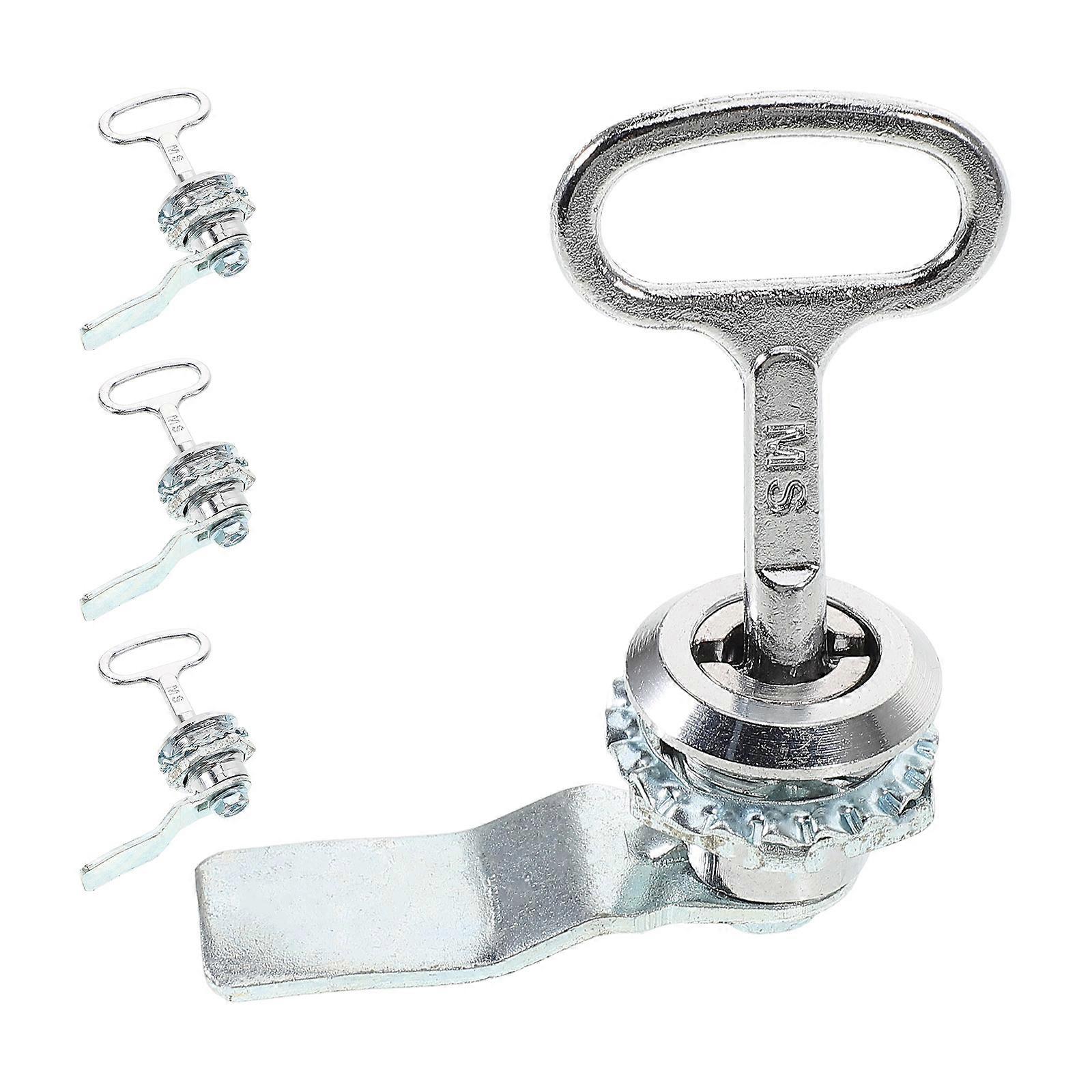 Trash Can Lid Lock Metal Triangular Key Locks for Garbage 8Sets