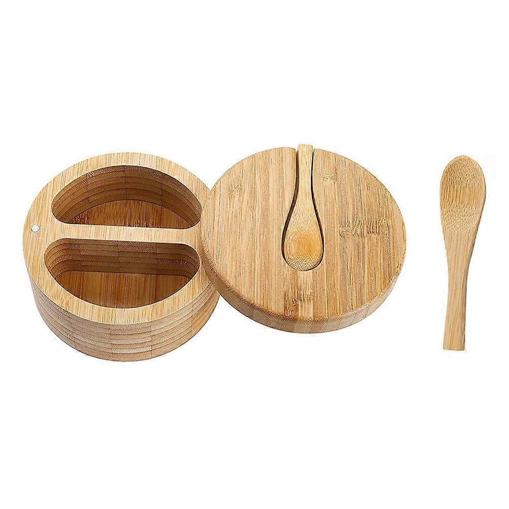 Cylinder Seasoning Jars Bamboo Material Home Use With Novel Style 1Pack