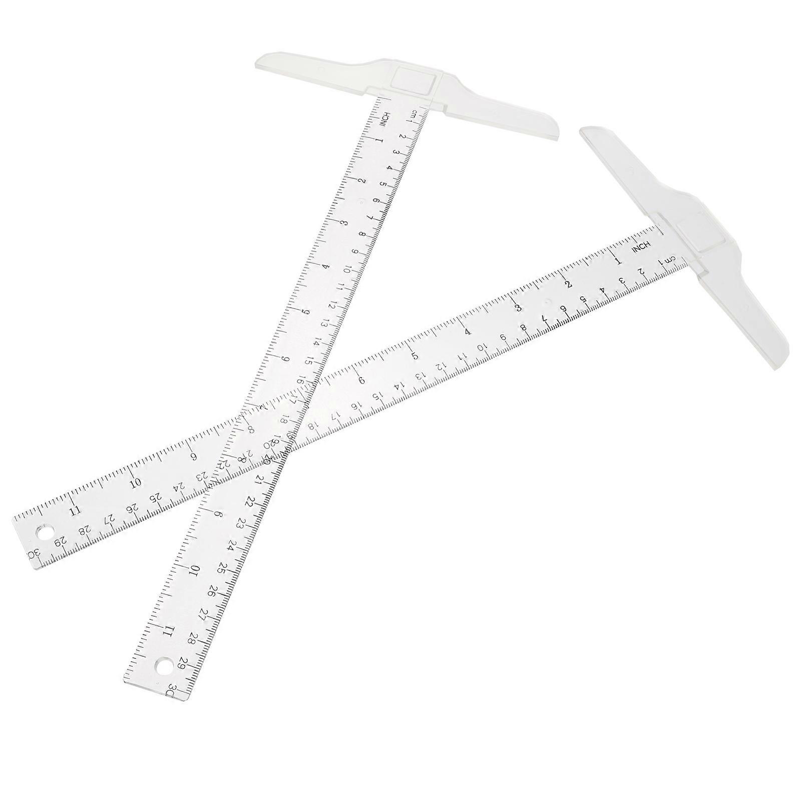 Student Rulers Plastic T Shape Ruler 6Pcs Measuring Straight Tool
