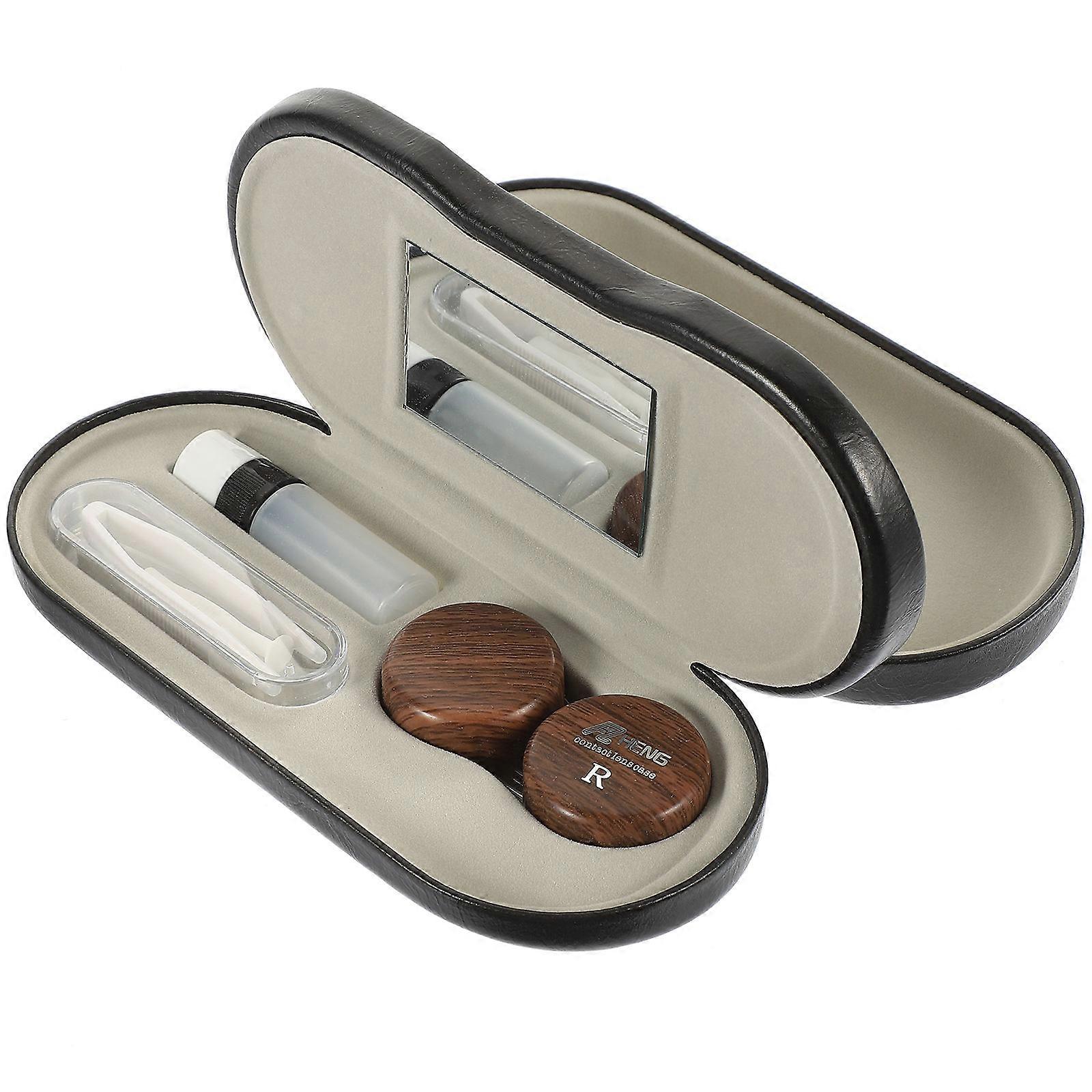 Double Layer Glasses Box for Dual Use with 4Sets Organizer