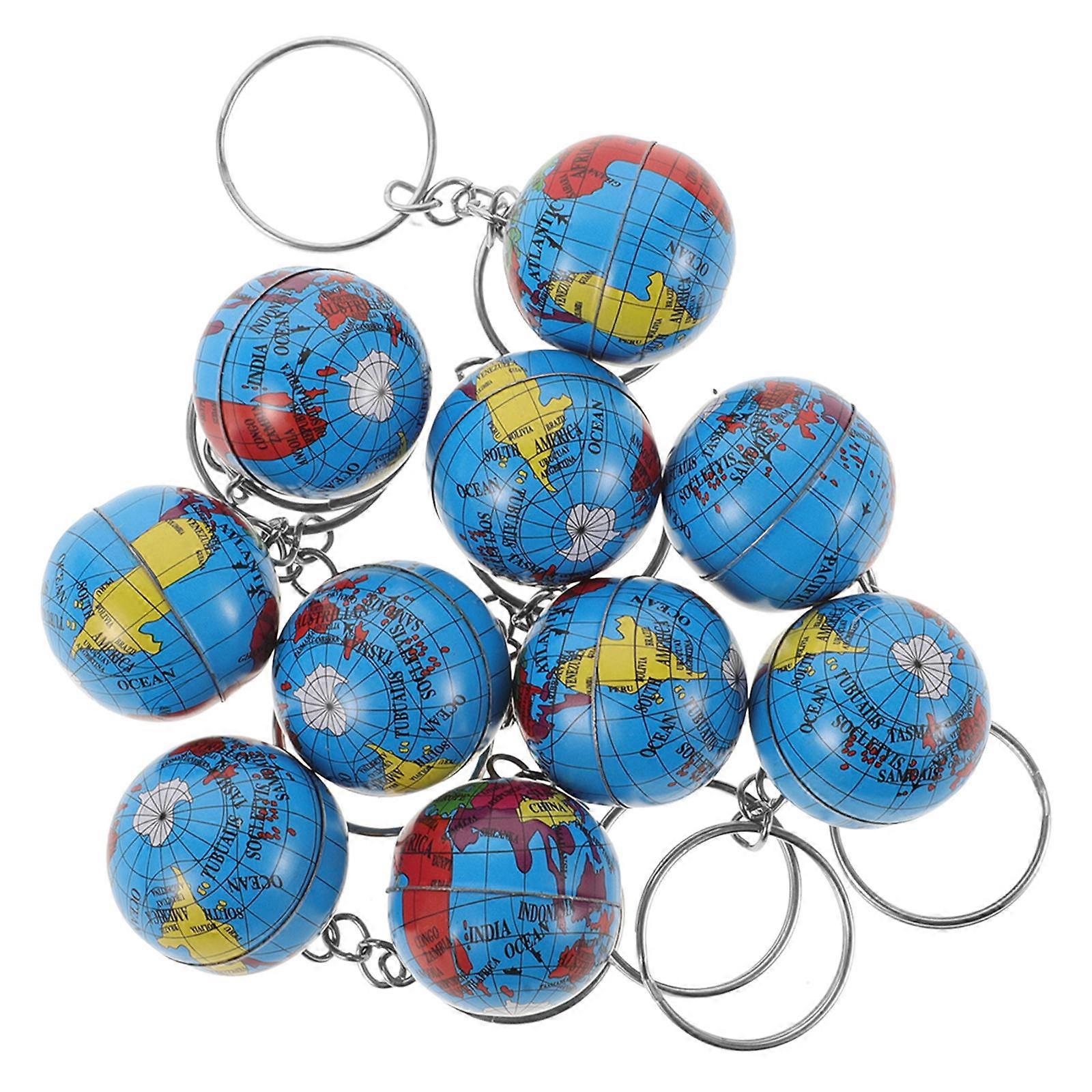 Globe Keychain for Party Favors with Planet Themed Design 10Pcs Set