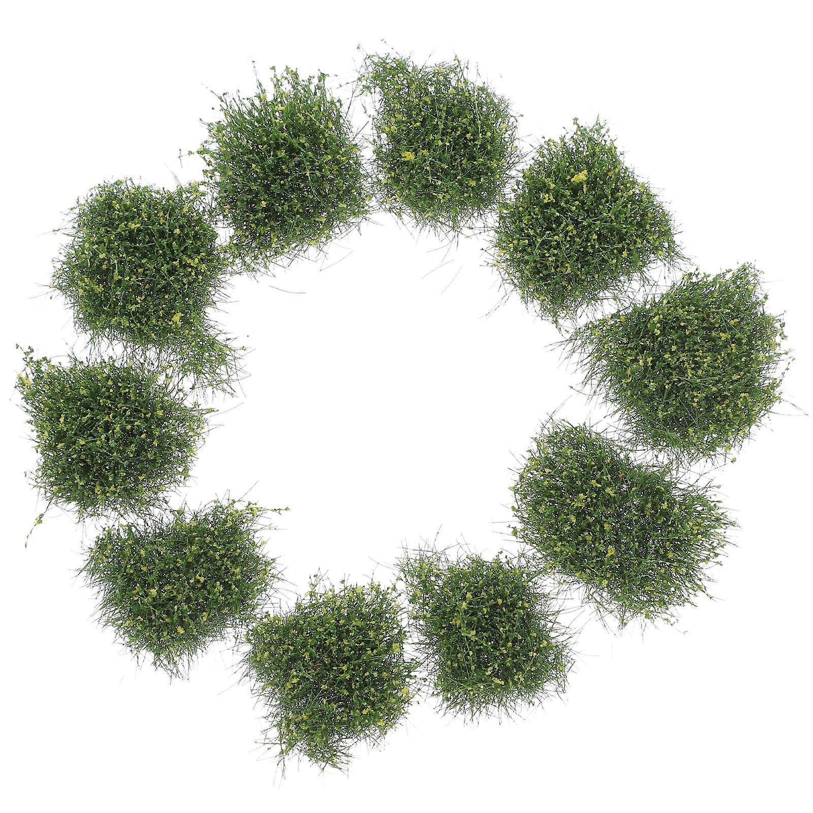 Miniature Grass for Outdoor Decor 50Pcs DIY Plastic Grass Clusters