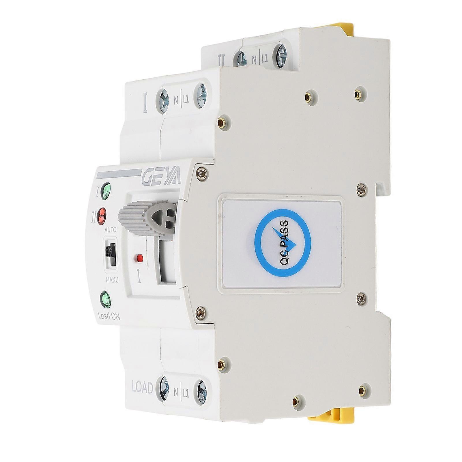 Dual Power Automatic Transfer Switch Tool 2P 63A Generator Circuit Fast Changeover Controller Millisecond Switching 220VAC