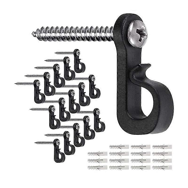 50PCS Home Christmas Lights Hanger Hooks with Screw for Garage Year Party Outdoor Easy Release W