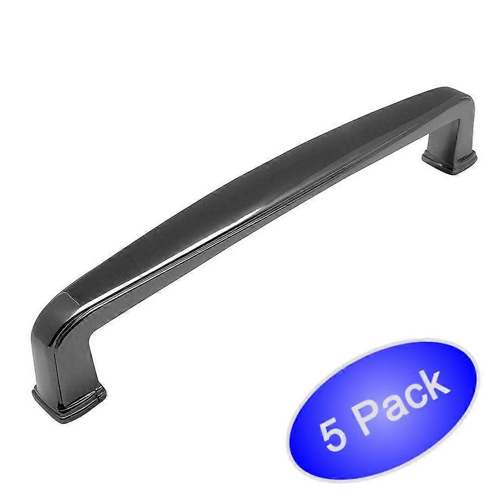 Poignée de meuble moderne Cosmas 4392-128BN en nickel noir – Entraxe des trous : 128 mm (5 po) – Lot de 5