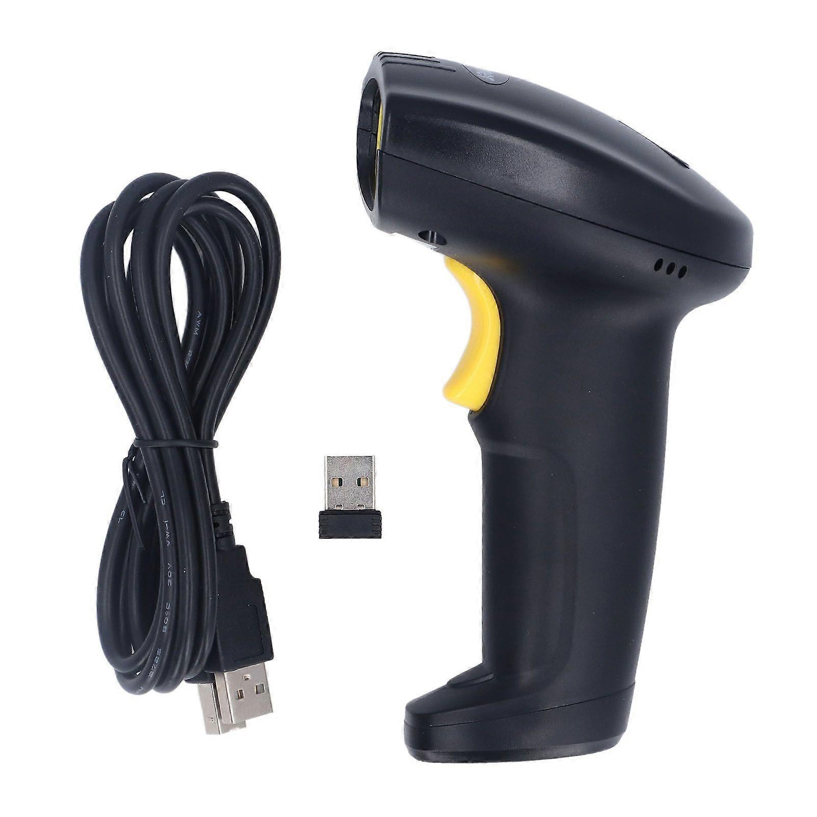 1D Wireless Barcode Scanner Bluetooth 2.4G USB 2 in 1 Portable Code Reader for Supermarket Cashier Express