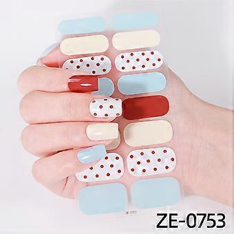16 Nagellackfolie Nagelsticker 3D Zwiebelpulver Heißprägekleber Nagelsticker ZE-0753 Bare Chip + Nagelfeile