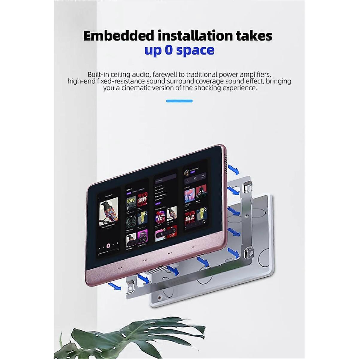 7 Zoll Android 11 Musikverstärker Audiosystem 8 x 30W 2 Zone Android 11 Wifi 7 Zoll Touchscreen Verstärker Weiß