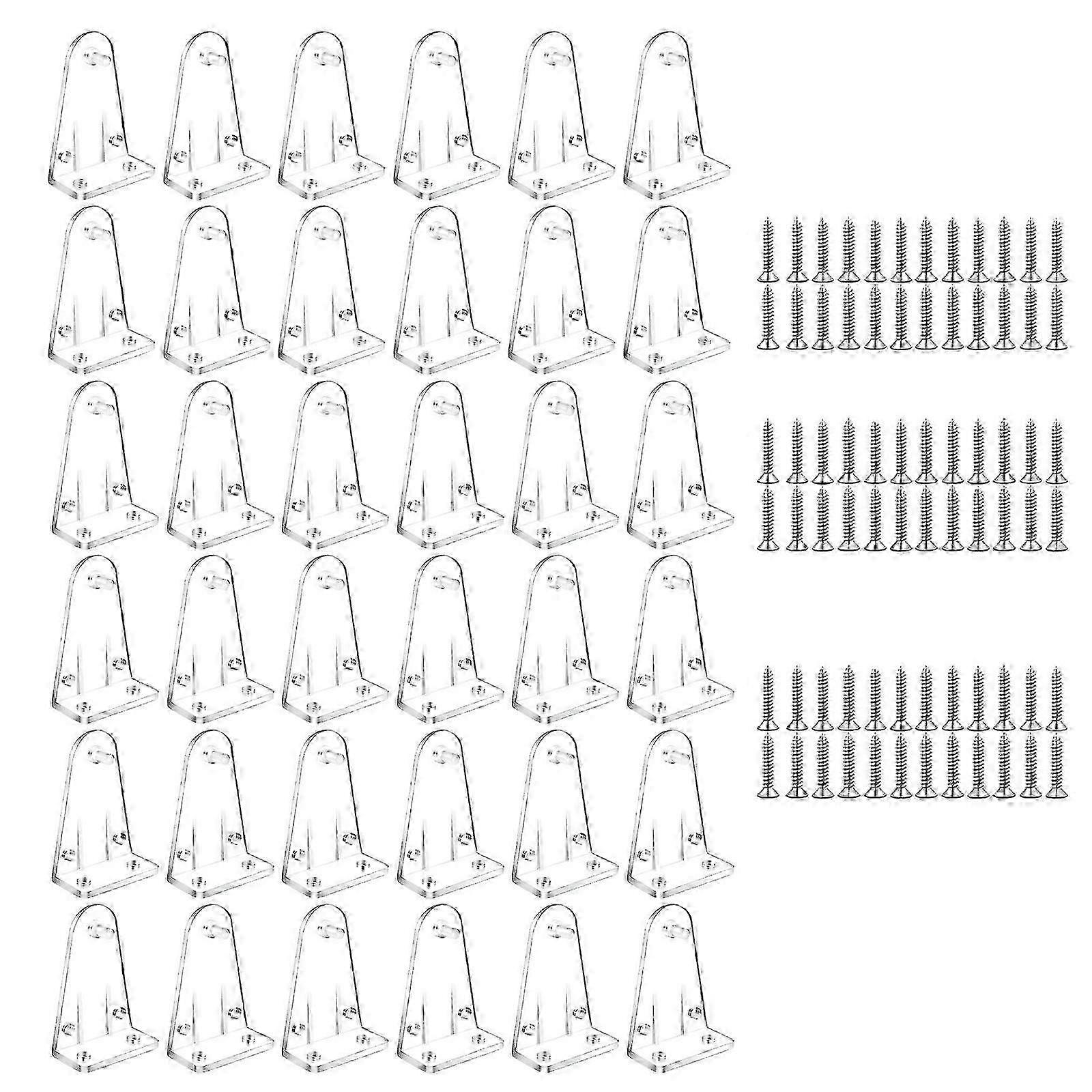 12/36Pcs Clear Window Blinds Hold Down Brackets - Bottom Rail Clips & Positioning Hooks for Easy Replacement & Installation