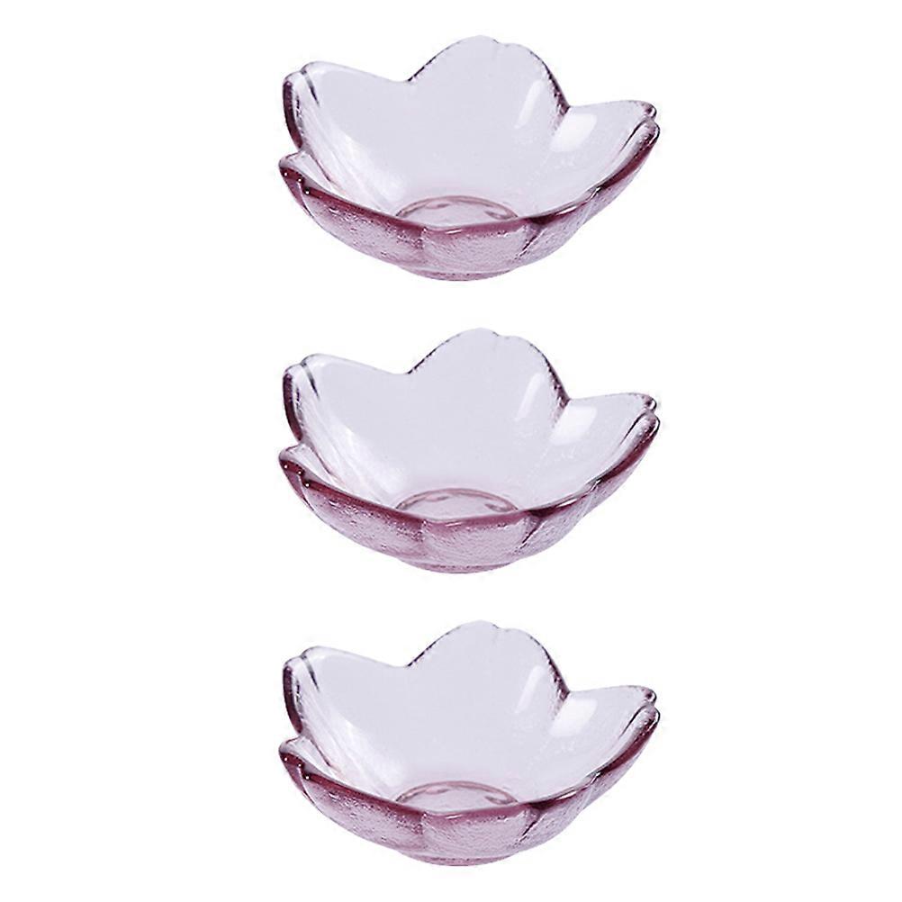 Japanese Style 3Pcs Cherry Blossom Dish For Household Use Designed As Sauce Holder And Snack Plate In Elegant Pink Color
